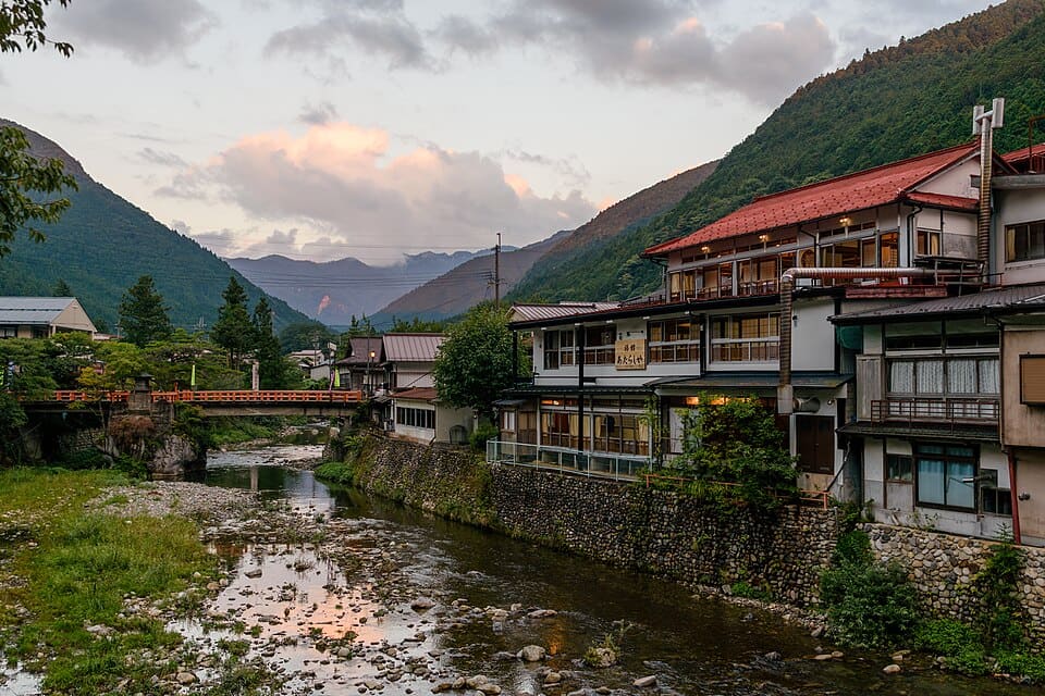 洞川温泉の町並み