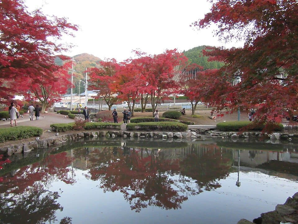 曽木公園の逆さもみじ