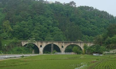 遠野 めがね橋（宮守川橋梁）